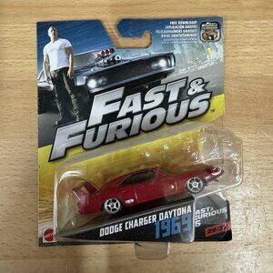 Mattel 2016 - Fast & Furious 1969 Dodge CHARGER DAYTONA Car - 1:55 Red